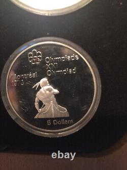 Canada Olympics SILVER $5 & $10 Gem BU Coin Set in Wood Boxes