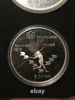 Canada Olympics SILVER $5 & $10 Gem BU Coin Set in Wood Boxes