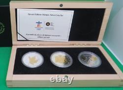 Canada RCM Vancouver 2010 Special Edition Olympic 3x 99.99% Silver Coin Set /COA