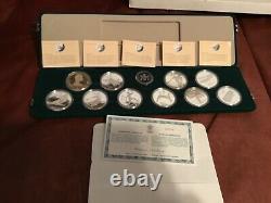 Canada1988 Calgary Winter Olympic Coin Set Of 10 $20 Silver Coins