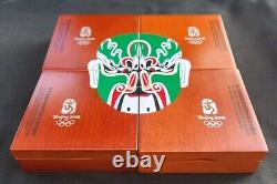 China 2008 Beijing Olympic Games (2nd) 4 pieces of 1 oz colored silver coins