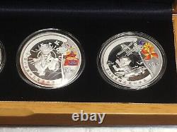 China 2008 Beijing Olympics Series I Silver Coin 4-pc Set With Box No Cert