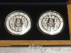 China 2008 Beijing Olympics Series I Silver Coin 4-pc Set With Box No Cert