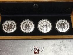 China 2008 Beijing Olympics Series I Silver Coin 4-pc Set With Box No Cert