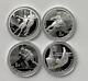 China 2022 One Set (4 Pcs Of 15g Silver Coins) Xxiv Olympic Winter Games