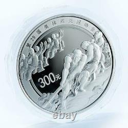 China 300 yuans Summer Olympic games tug of war silver proof 1 kg coin 2008