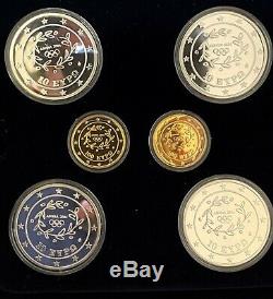 Commemorative 6 Gold-silver Proof Coin Set Athens Olympics 2004 Rare Collection
