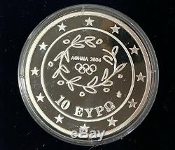 Commemorative 6 Gold-silver Proof Coin Set Athens Olympics 2004 Rare Collection