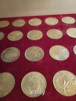 Complete 1972 Munich Olympic coin set 24 Uncirculated Silver Coins in 6 series