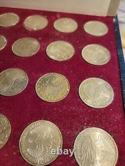 Complete 1972 Munich Olympic coin set 24 Uncirculated Silver Coins in 6 series