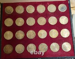 Complete 1972 Munich Olympic coin set 24 Uncirculated Silver Coins in 6 series