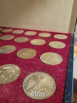 Complete 1972 Munich Olympic coin set 24 Uncirculated Silver Coins in 6 series