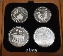 Complete 1976 Canada Montreal Olympic Games. 925 Silver 28 Coin Set in RCM OGP