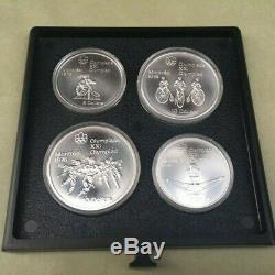 Complete 28 Coin 1976 Montreal Olympics Sterling Silver Set withBox and COA