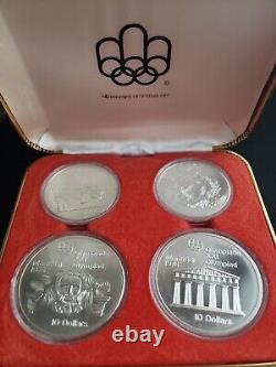 Complete Set 28 Montreal Olympics 925 Silver Coins 1976 in Box Canada