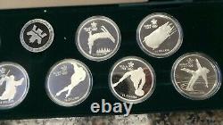 Complete Set of 10 1988 Calgary Olympic 1 oz Silver Coins 59755-1 LOC. BY9R