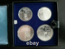 Complete Set of 28 Montreal Olympic 1976 Sterling Silver Coins Uncirculated