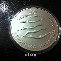 Croatia COIN- 200 Kuna, 1996, Olympics-ATLANTA- SILVER 925/ 1000- RRARE- PROFF