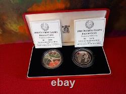 Cyprus, 1988, 1 pound and 500 mils, Silver Coins, Seoul Olympic Games
