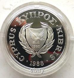 Cyprus 1988 Soul Olympics Pound Silver Coin, Proof