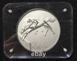 DALI-OLYMPIC Silver High Relief Medallions 5 coin set, 1988 issue, Lucite