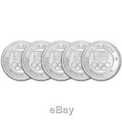 FIVE (5) 1 oz Silver Round United States Olympic Committee Team USA 999 Fine