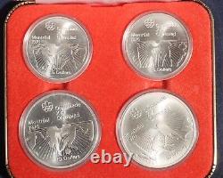Four Coin Set 1976 Sterling Silver Canada Olympic Coins Series VI Lot 200406