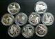 France 1992 Winter Olympics Albertville Set Of 9 Silver Proof 100 Franc Coins