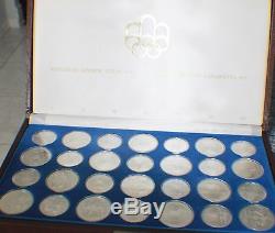 Full Set 1976 Canadian Montreal Olympic 28 Sterling Silver Coin & original box#2