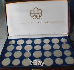 Full Set 1976 Canadian Montreal Olympic 28 Sterling Silver Coin & original box#2