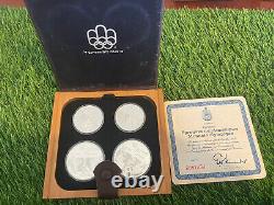 Full Set 1976 OLYMPIC SILVER PROOF 28 COIN SET MONTREAL CANADA RARE Sports Vtg
