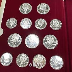 GEM BU PROOF 1980 USSR Moscow Olympics Proof Silver 28 Coin Set 20.24oz ASW