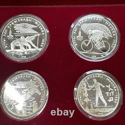 GEM BU PROOF 1980 USSR Moscow Olympics Proof Silver 28 Coin Set 20.24oz ASW