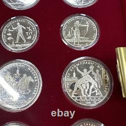 GEM BU PROOF 1980 USSR Moscow Olympics Proof Silver 28 Coin Set 20.24oz ASW