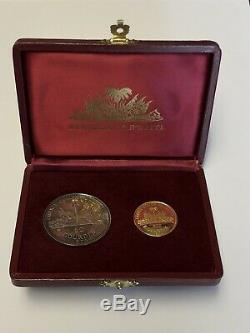 Haiti 1974 Innsbruck Montreal Olympics 500 Gourdes PCGS Gold & Silver 2 Coins