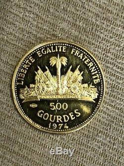 Haiti 1974 Innsbruck Montreal Olympics 500 Gourdes PCGS Gold & Silver 2 Coins