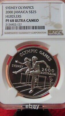 Jamaica Silver Coin Hurdlers Sydney Olympics NGC PF68 Ultra Cameo