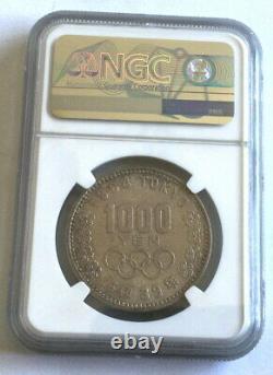 Japan 1964 Olympic Games 1000 Yen NGC MS67 Silver Coin, BU