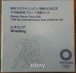Japan 2020 Olympic Games Tokyo 1000 Yen Silver Wrestling Proof Coin NEW Japan
