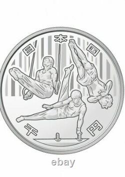 Japan 2020 Olympic Tokyo 1000 Yen Silver Gymnastic Proof Coin Limited Rare Medal