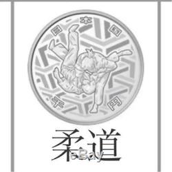 Japan 2020 Olympic Tokyo 1000 Yen Silver Judo Proof Coin