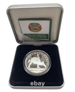 Kazakhstan Silver Coins 4 Rare Balkhash Tiger & Olympic Games Certified Proofs