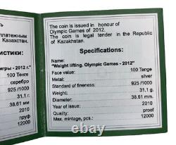 Kazakhstan Silver Coins 4 Rare Balkhash Tiger & Olympic Games Certified Proofs