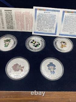 LIMITED EDITION 2008 Beijing Olympics commemorative Mascot 5 Coins 999 Silver