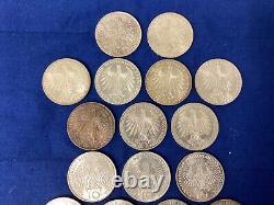 LOT (25) 1972 Germany 10 Deutsche Mark. 625 SILVER Coins Munich Olympic Games