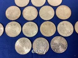 LOT (25) 1972 Germany 10 Deutsche Mark. 625 SILVER Coins Munich Olympic Games