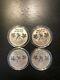 Lot Of (4) 2010 Canada Maple Leaf 1 Oz. Silver Vancouver 2010 Olympics Coin
