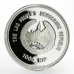 Laos 1000 kip Olympic Games Figure Skating silver proof coin 2014