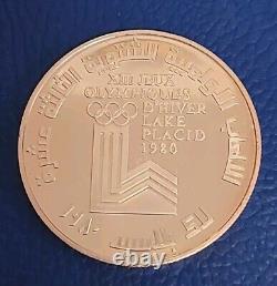 Lebanon 10 Livres 1980 Lake Placid Olympics Coin Silver Proof Unc