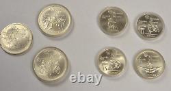 Lot 7x Canada 1976 Olympics Silver Rounds B59